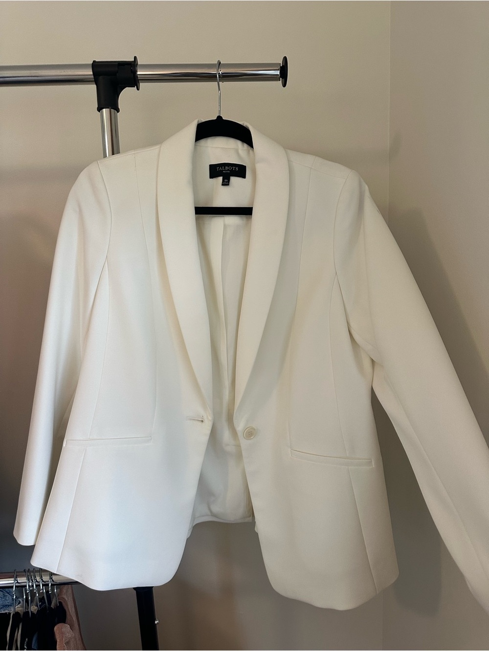 Talbots Ivory Shawl-Collar Blazer